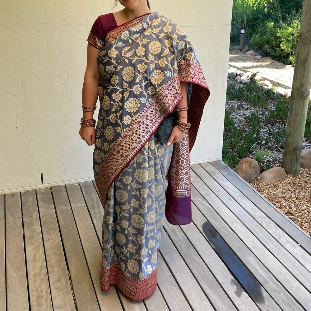 Silk Saree Indian Wedding Full Outfit